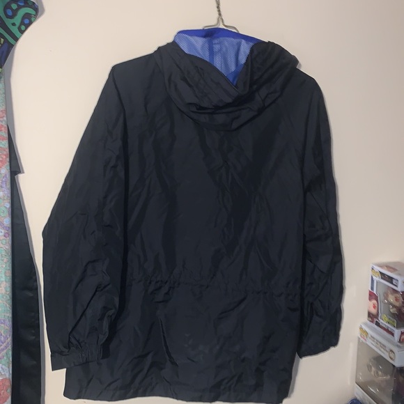 Eddie Bauer Black and Blue Large Rain Jacket Thick - Picture 3 of 4